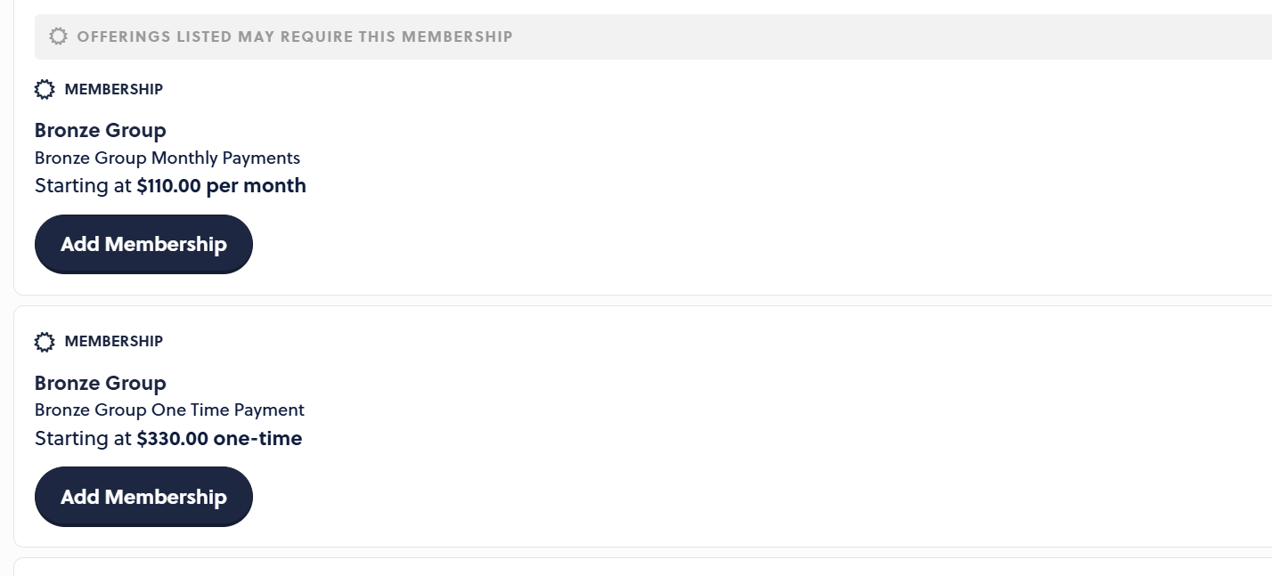 Bronze Group Membership